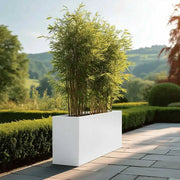 80cm Long Zinc Galvanised Matte White 60cm Tall Trough Planter